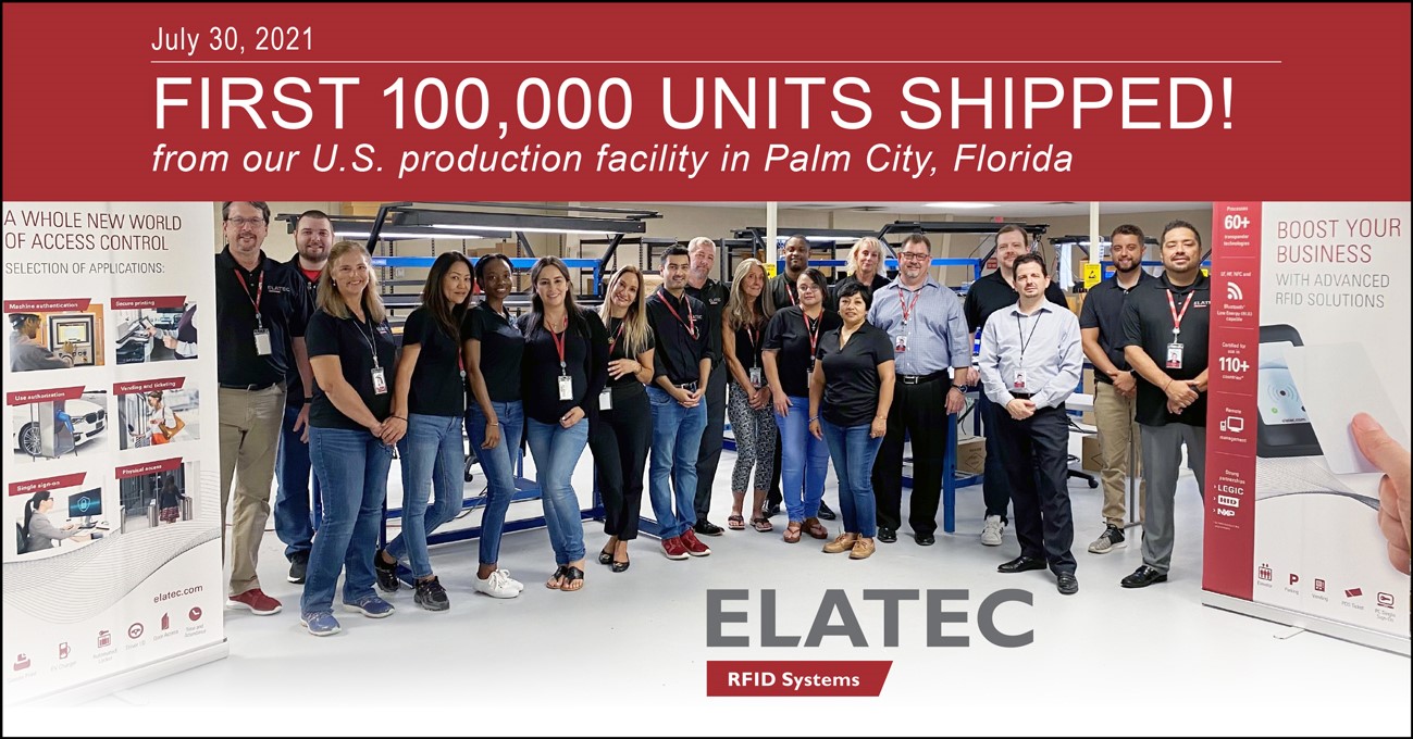 ELATEC U.S. Production Facility Ships First 100,000 RFID Units