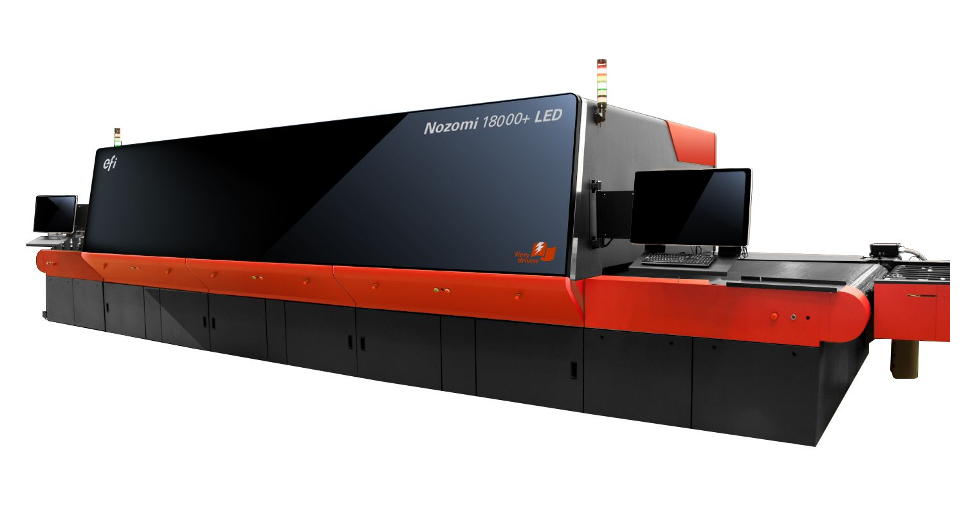 EFI Nozomi 18000+ LED Single-Pass Printer for Display Graphics Commercially Available