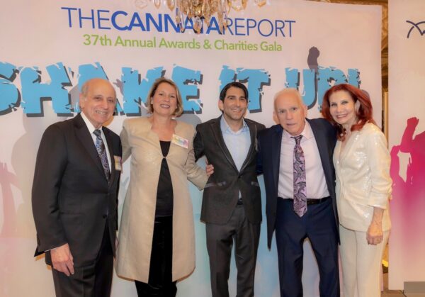 Representatives of The Cannata Report with Nancy Karole Kennedy of Hackensack University Medical Center Foundation and Joseph Cusumano.