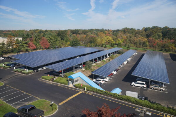 Solar Panels at Konica Minoltas Ramsey NJ corprate HQ Reducing Impact with Alternative Energy