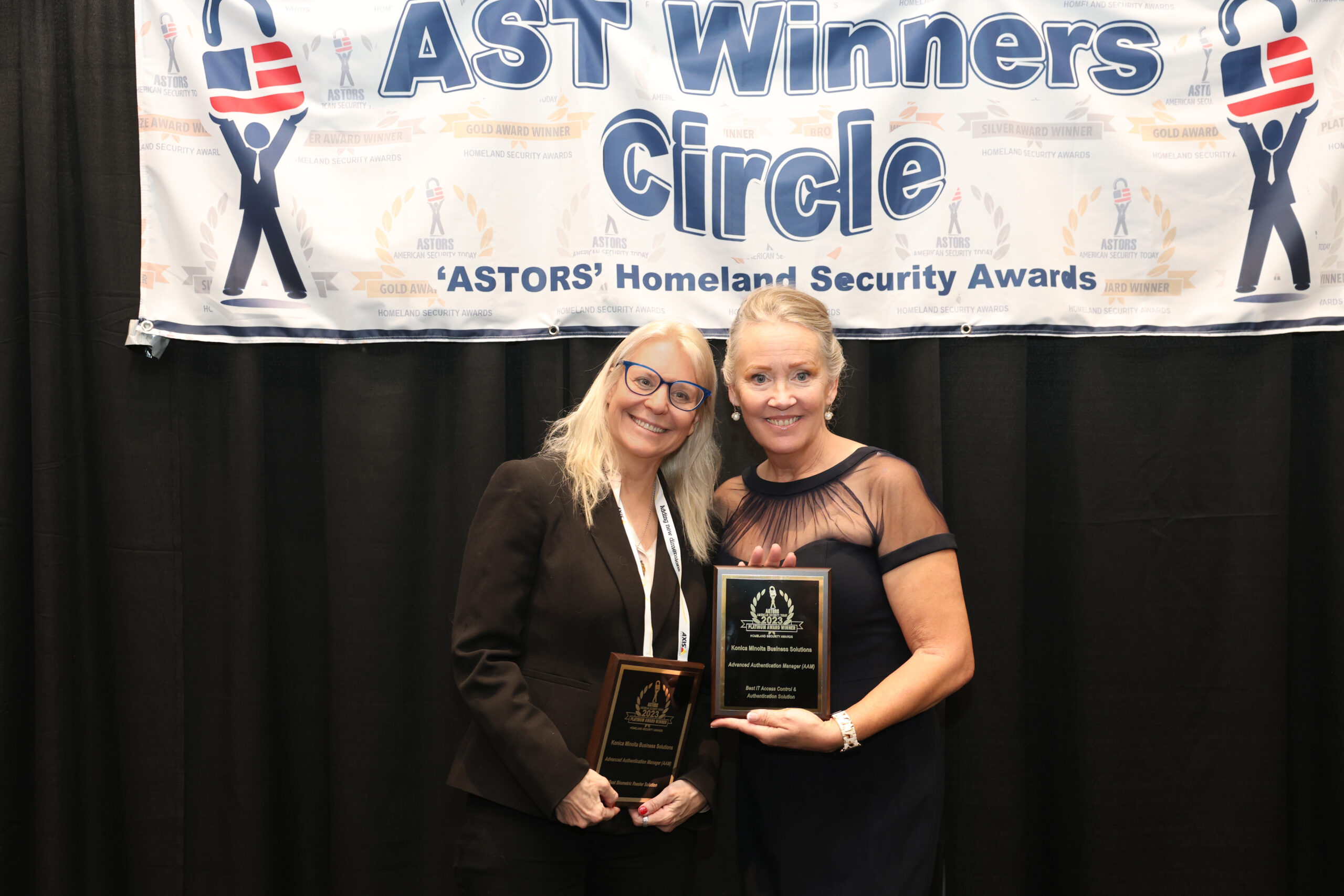 Konica Minolta Honored with Two Platinum ASTORS Homeland Security Awards