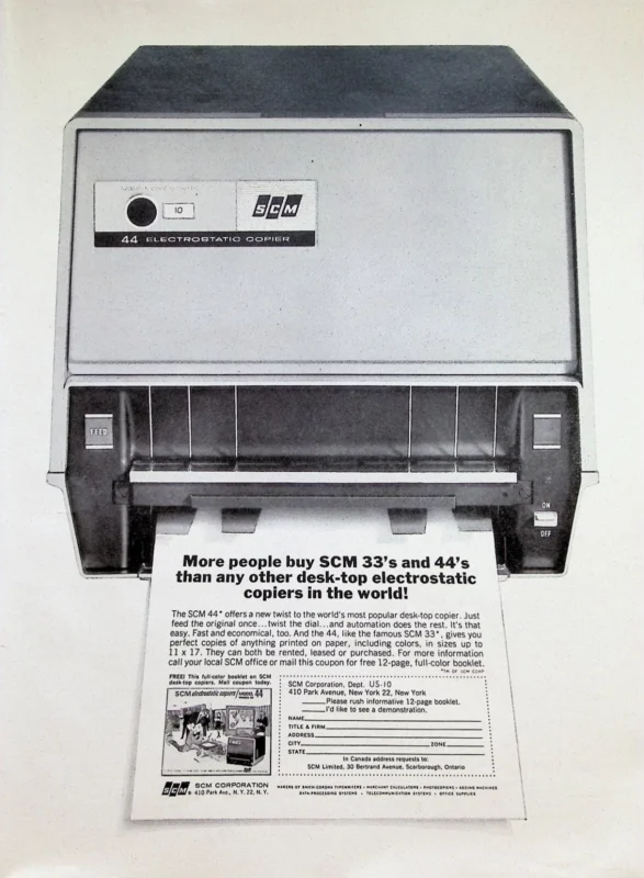 SCM Corp 1960s adv