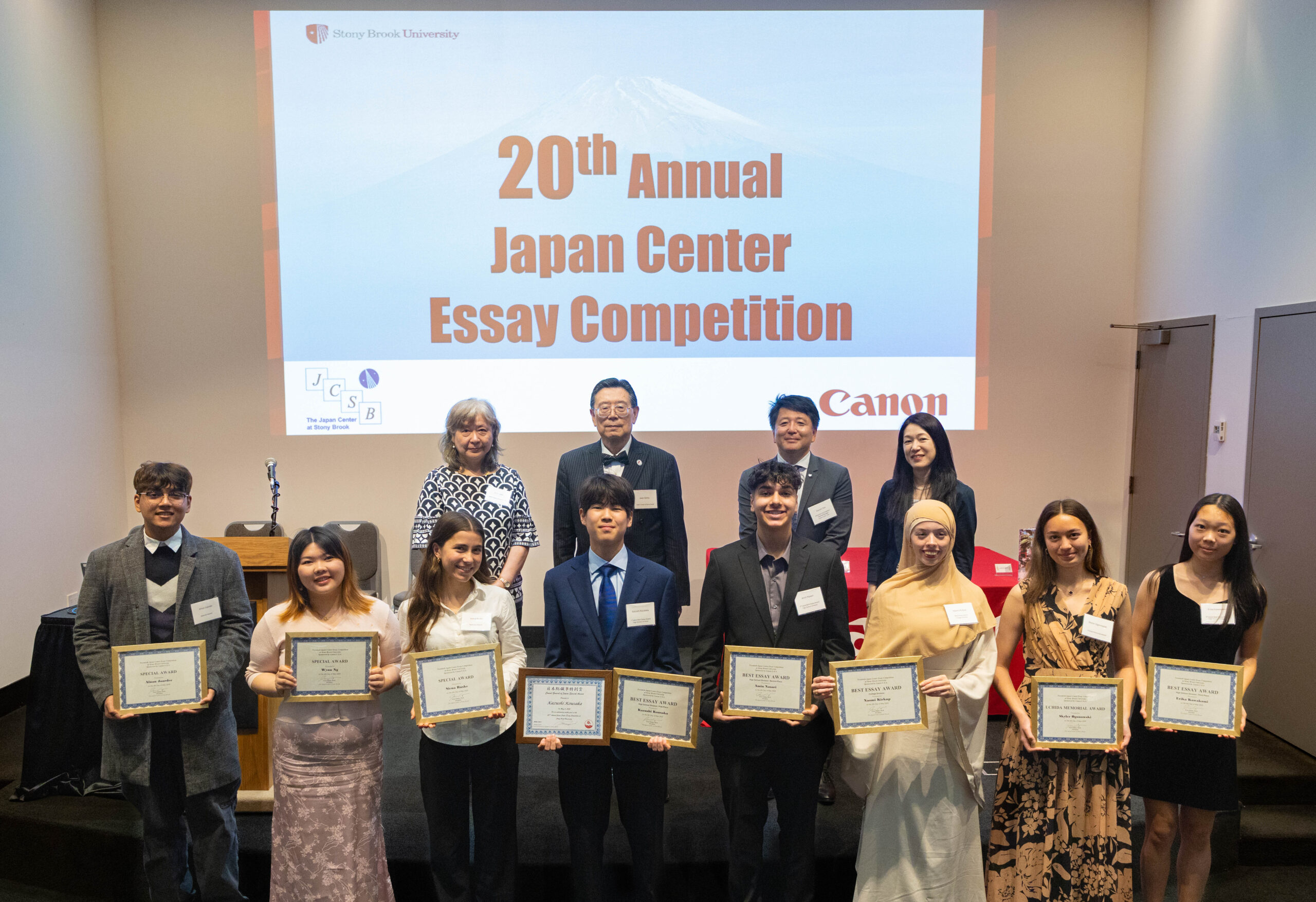 Canon U.S.A. Supports 20th Annual Japan Center Essay Competition at Stony Brook University