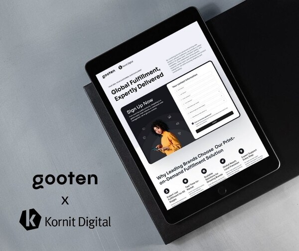Gooten x Kornit Digital Sign up page