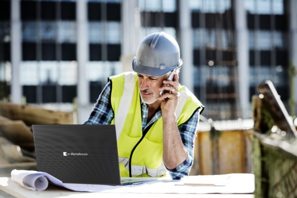 Architect working at construction site