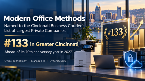 Modern Office Methods Named to Cincinnati’s Largest Private Companies